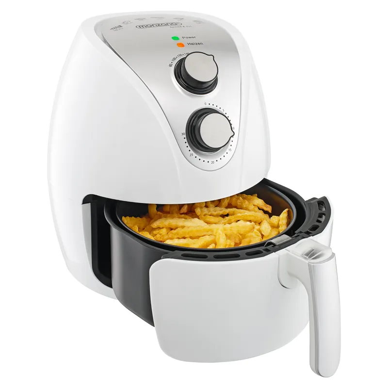 monzana Heißluftfritteuse 9in1 Weiß inkl Rezeptheft 1500W, Weiß, – Produktbild 1 von 2