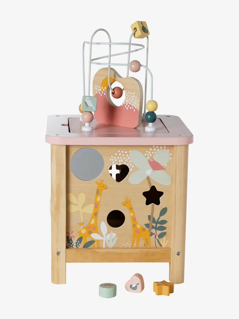 Vertbaudet Großer Activity-Würfel, Rosa savania, – Produktbild 3 von 4