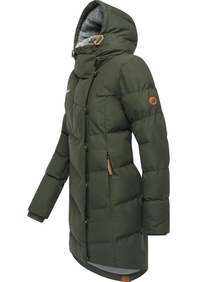 ragwear ragwear Wintermantel Pavla stylischer Winterparka mit Teddyfutter und Kapuze, Grün, – Produktbild 3 von 4