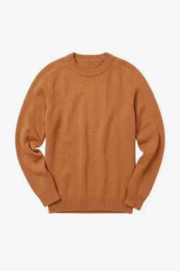KnowledgeCotton Apparel KnowledgeCotton Apparel Herren vegan Strickpullover Einfarbig Rundhalsausschnitt Löwenmuster Braun – Produktbild 1 von 1