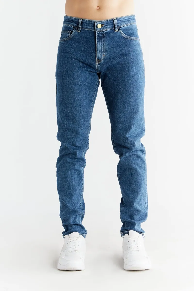 Evermind Evermind Herren vegan Jeans Slim Fit Lapis Blau, Dunkelblau, – Produktbild 2 von 2