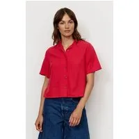 recolution Damen Bluse aus Leinen und LENZING ECOVERO Viskose Mix - CAMELLIA - recolution, Lava red (rot), – Produktbild 1 von 1