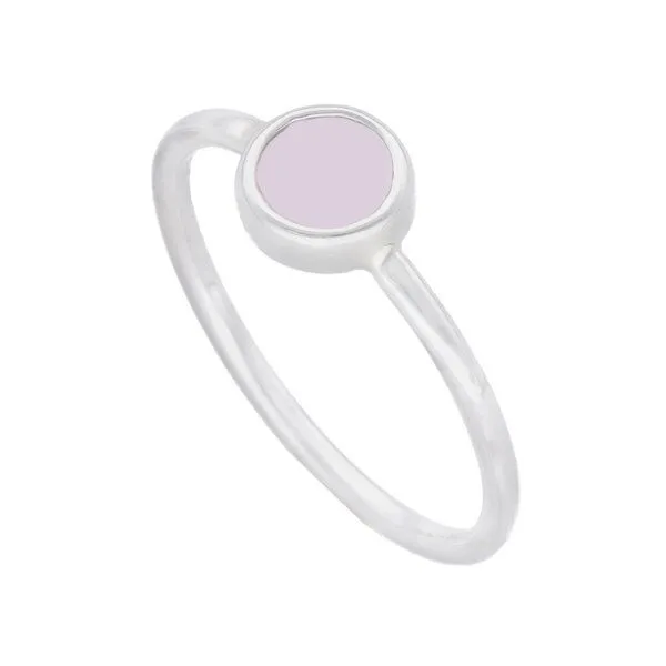 pakilia pakilia Silber Ring rund Fair-Trade und handmade, Rosa, – Produktbild 2 von 4