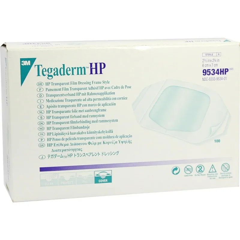 Solventum Germany TEGADERM 3M Transpar.Verb.6x7 cm 9534HP 100 St Verband – Produktbild 1 von 1