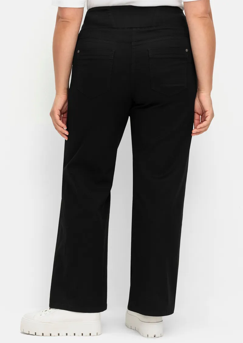 sheego Stretch-Hose schwarz, Schwarz, – Produktbild 2 von 2