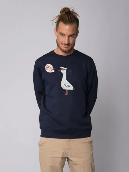 watapparel watapparel Sweatshirt Unisex Moin Seagull, French navy, – Produktbild 2 von 4