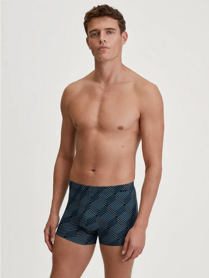 CALIDA CALIDA Boxershorts Grafic Cotton gestreift, ohne Eingriff, überzogenem Bund, Schwarz, – Produktbild 3 von 5