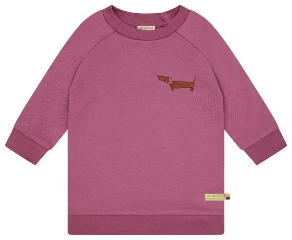 loud + proud loud + proud Babys & Kinder Weiches Sweatkleid, GOTS-zertifiziert, Grape(rosa), – Produktbild 2 von 4