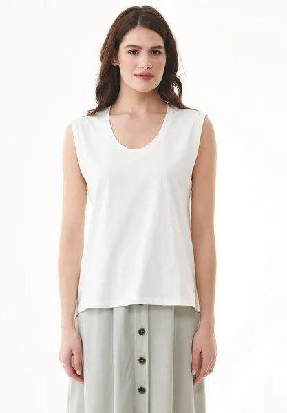 ORGANICATION ORGANICATION Top aus Bio-Baumwolle, Weiß(off white), – Produktbild 1 von 4