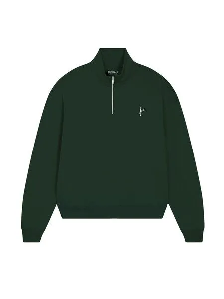 FUXBAU FUXBAU Frauen fux Half Zip Sweater, Grün, – Produktbild 3 von 4