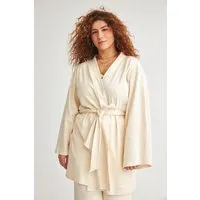 Baìge the Label Baìge the Label Damen vegan Wickelkleid/Jacke Bali Natural – Produktbild 3 von 3