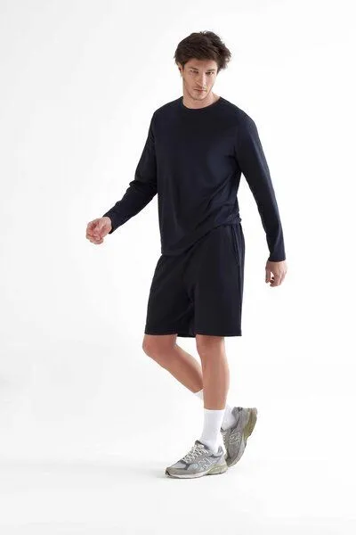 True North True North Herren Langarmshirt aus Bio-Baumwolle Rundhalsausschnitt T-Shirt 2110, Schwarz, – Produktbild 4 von 4