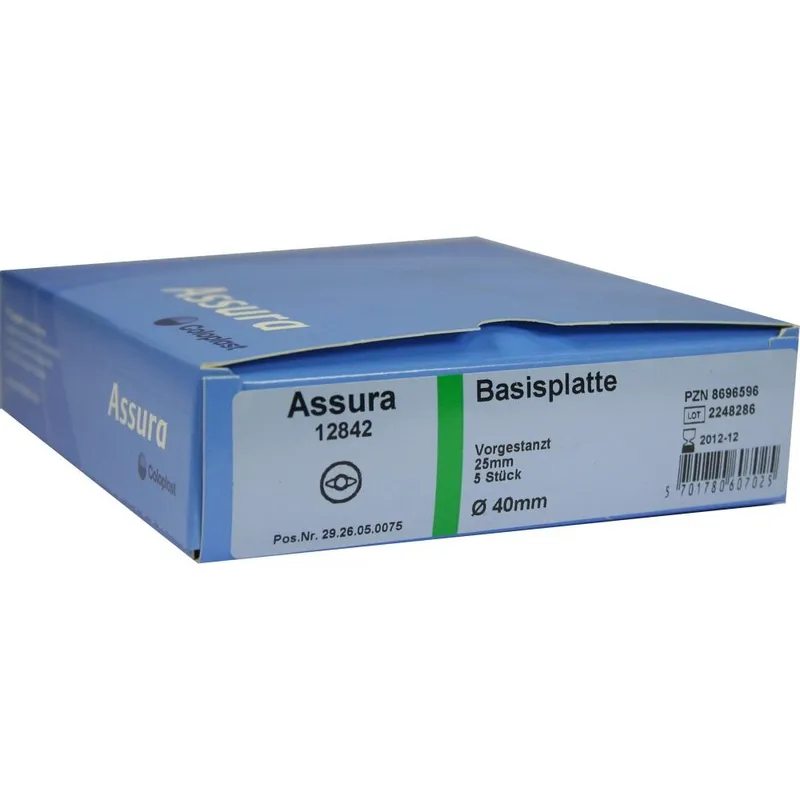 Coloplast ASSURA Basisp.RR40 25mm m.Gürtelb. 5 St Basisplatte – Produktbild 1 von 1
