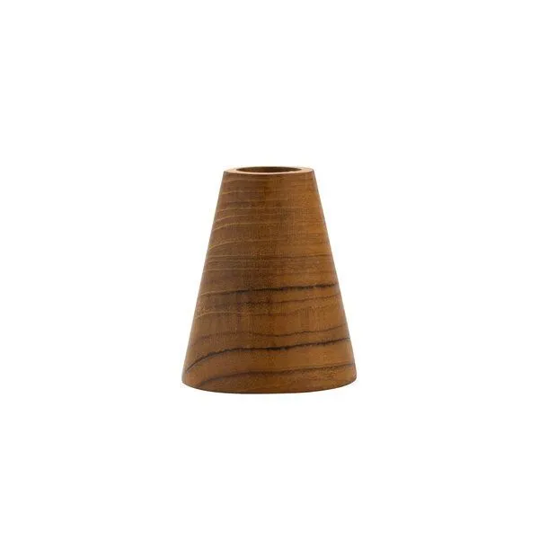 Originalhome Originalhome Kerzenständer aus recyceltem Teakholz, Triangle, M, Natur, – Produktbild 1 von 2