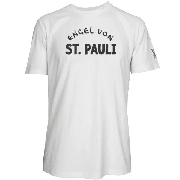 Spirit of Hamburg Spirit of Hamburg Biobaumwoll T-Shirt mit Spruch Engel von St. Pauli, Rot, – Produktbild 3 von 4
