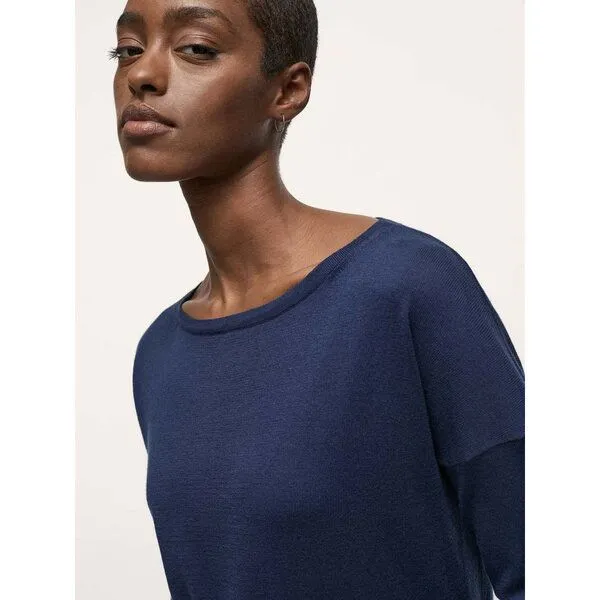 LANIUS LANIUS U-Boot Pullover aus Bio-Baumwolle, Night blue, – Produktbild 4 von 4