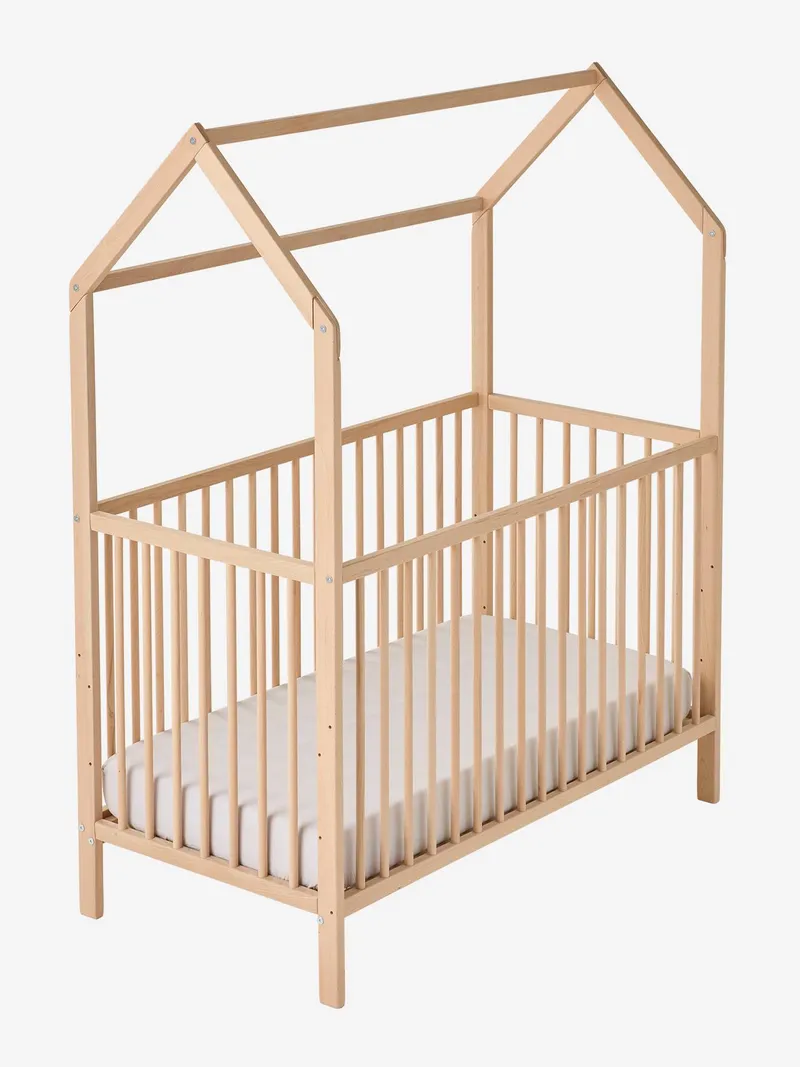 Vertbaudet Baby Hausbett CABANE, Braun, – Produktbild 3 von 3