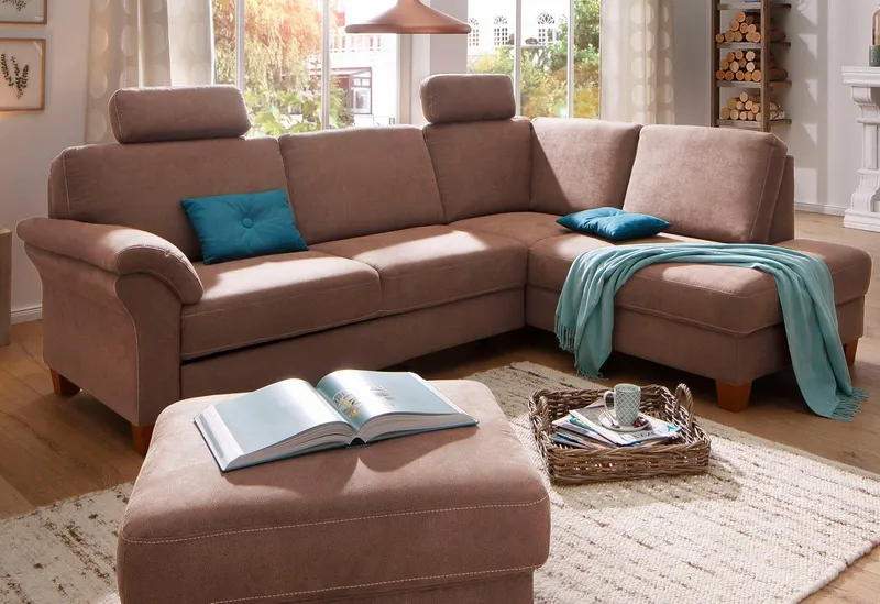 OTTO home Sofa-Kopfstütze Borkum, B: 52cm, Braun, – Produktbild 2 von 8
