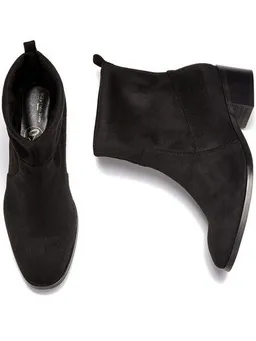 Will's Vegan Shop Will's Vegan Shop Sock Booties in schwarzem veganen Wildleder – Produktbild 1 von 1