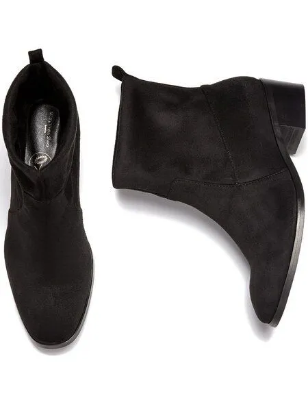 Will's Vegan Shop Will's Vegan Shop Sock Booties in schwarzem veganen Wildleder, Schwarz, – Produktbild 1 von 1