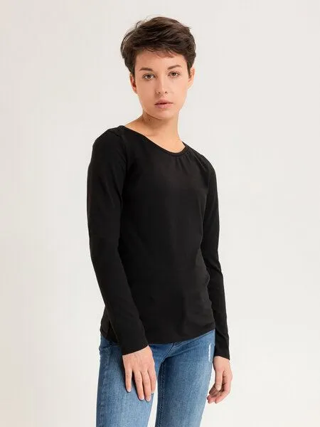 Frija Omina Frija Omina Bio Longsleeve "Ubu", Schwarz, – Produktbild 2 von 3