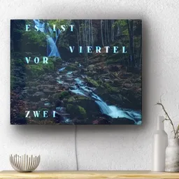 build-yours build-yours WordClock Jupiter Dark Forest - Wortuhr Deutsch - digitale LED Wanduhr – Produktbild 1 von 1