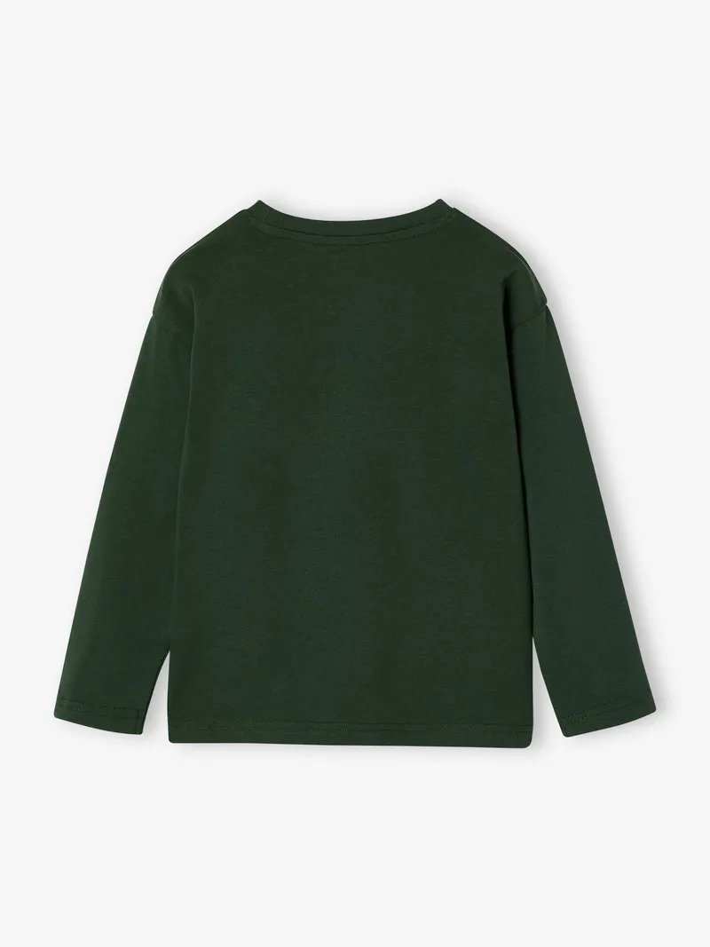 Vertbaudet Shirt mit Tierprint Jungen, Grün, – Produktbild 2 von 7