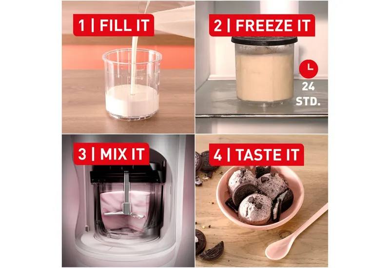 Tefal Tefal Eismaschine "DOLCI" mit 10 Programmen, Weiß, – Produktbild 6 von 7