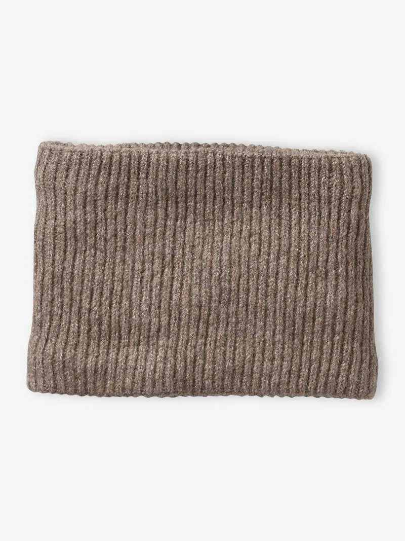 Vertbaudet Set aus Mütze, Taupe, – Produktbild 4 von 4