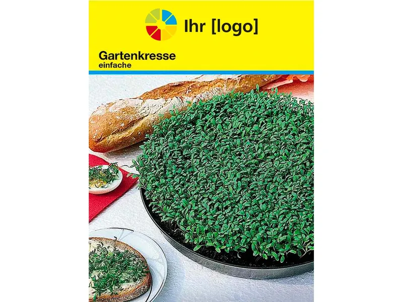 Samentütchen 'Kresse' mit 1-4 farbigem individuellen Aufdruck – Produktbild 1 von 1