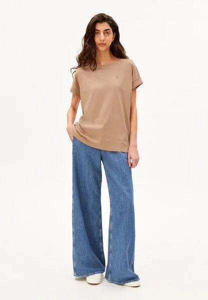 ARMEDANGELS ARMEDANGELS IDAARA Damen T-Shirt aus Bio-Baumwolle, True camel, – Produktbild 4 von 4