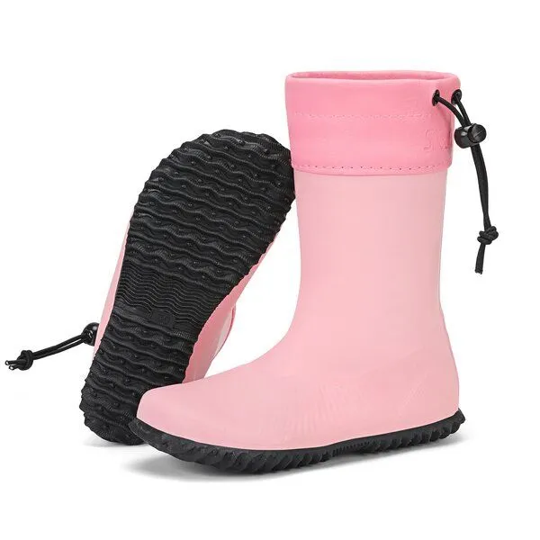 SAGUARO SAGUARO Gummistiefel Barfußschuhe vegan Winter Regen Stiefel Naturkautschuk gefüttert, Pink kids, – Produktbild 1 von 4