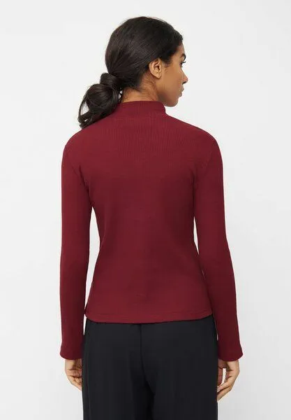 Givn Berlin Givn Berlin Rollkragen-Longsleeve GINA aus Bio-Baumwolle, Rot, – Produktbild 3 von 4