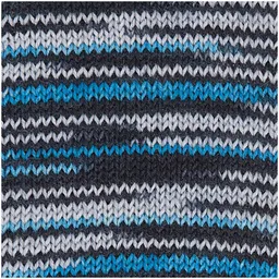 Wolle Rödel Wolle Rödel Strumpfwolle Streifencolor Grau/Royal – Produktbild 1 von 1