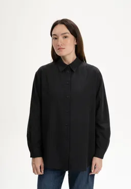 MELA MELA Damen vegan Bluse Naitee Holzkohle Schwarz – Produktbild 1 von 1