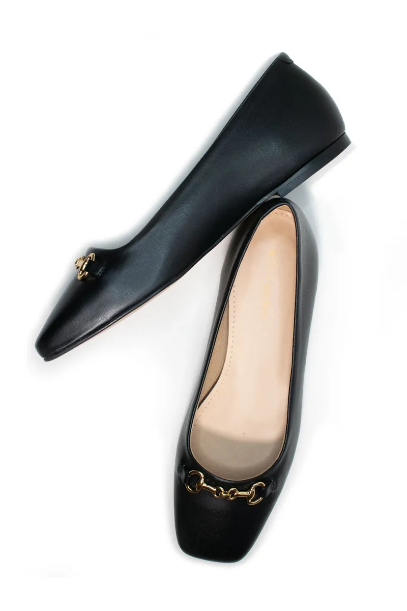 Will's Vegan Store Will's Vegan Store Damen vegan Ballet Flats Square Toe Schwarz, Schwarz, – Produktbild 1 von 1