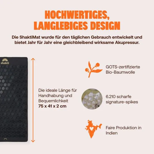 ShaktiMat ShaktiMat Shakti Mat - Die originale Akupressurmatte, Onyxschwarz, – Produktbild 3 von 4