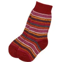 hirsch natur hirsch natur Baby / Kinder Ringel Socke, Mohn, – Produktbild 1 von 1