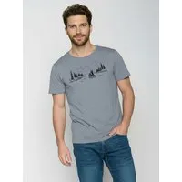 GreenBomb GREENBOMB Bear River Spice - Sportliches T-Shirt aus Bio-Baumwolle / hochwertiger Print / GOTS / Fair & Vegan, Lila (sea smoke), – Produktbild 1 von 1