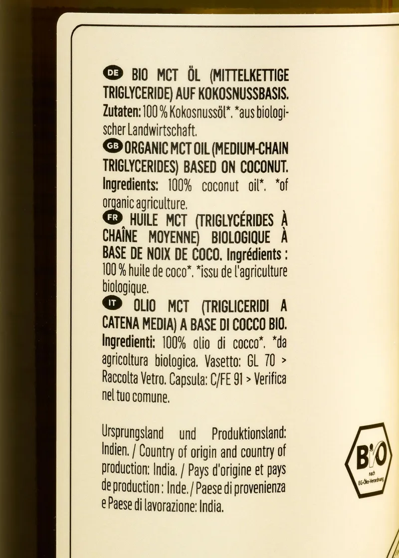 KoRo Bio C8 MCT Öl 500 ml – Produktbild 5 von 5