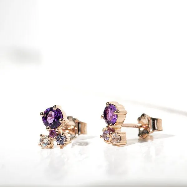 Eppi Eppi Cluster Schmuckset mit Amethysten und Edelsteinen Halli, Weiss, – Produktbild 2 von 3