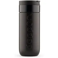 Dopper Dopper Thermobecher Travel Mug 300ml, 400ml - Auflaufsicher, kohlensäurehaltige Getränke, 6 Stunden warm / 20 kalt, Blazing black (schwarz), – Produktbild 1 von 1