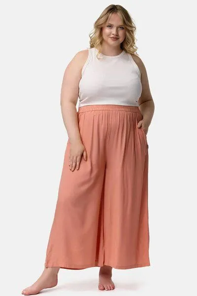 paigh paigh Culotte Einfarbig Plus Size, Altrosa, – Produktbild 1 von 4