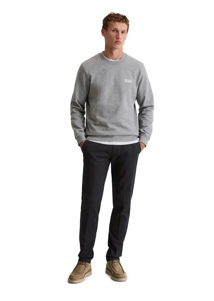 Marc O'Polo Marc O'Polo Sweatshirt regular fit aus weichem Bio-Baumwoll-Sweat angenehm weich gebrushte Innenseite, Grau, – Produktbild 4 von 5