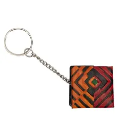 El Puente El Puente Mini-Geldbörse "Raute" mit Schlüsselring | Fair Trade & Handmade aus Indien – Produktbild 1 von 1