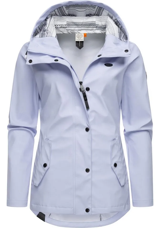 ragwear ragwear Regenjacke YM-Marge stylische Übergangsjacke mit großer Kapuze, Blau, – Produktbild 2 von 5