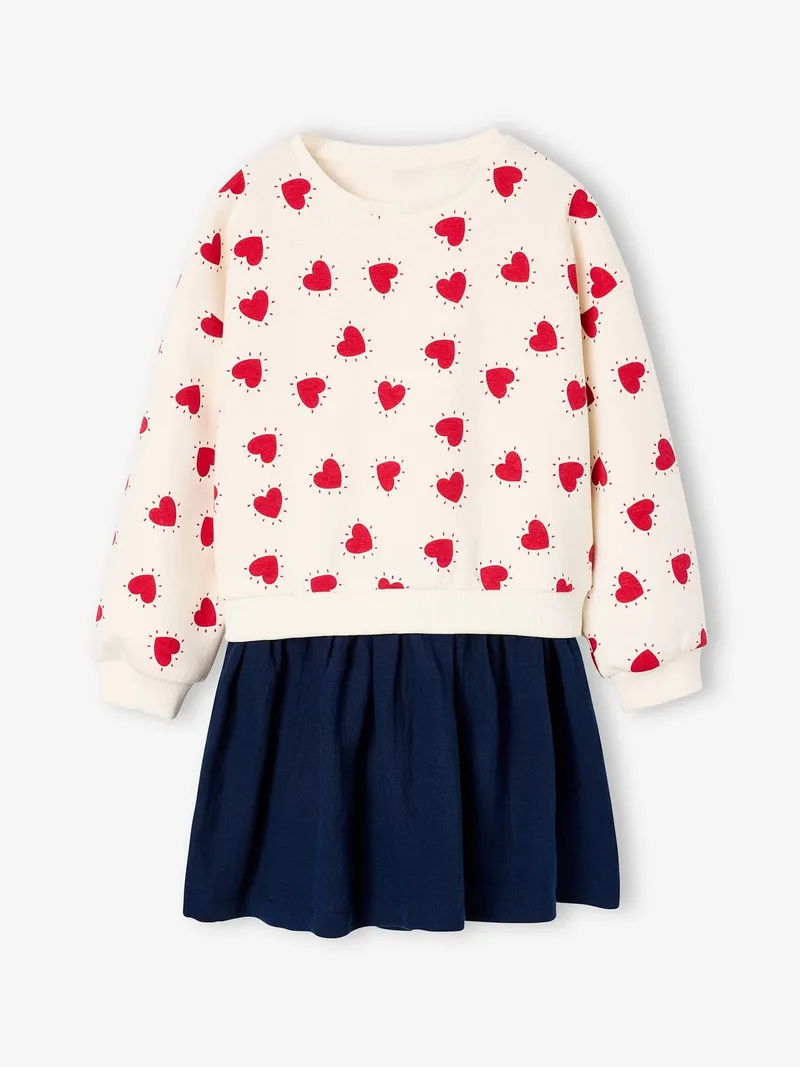 Vertbaudet Vertbaudet Mädchen Kleid mit em Oberteil, Rot, – Produktbild 3 von 4