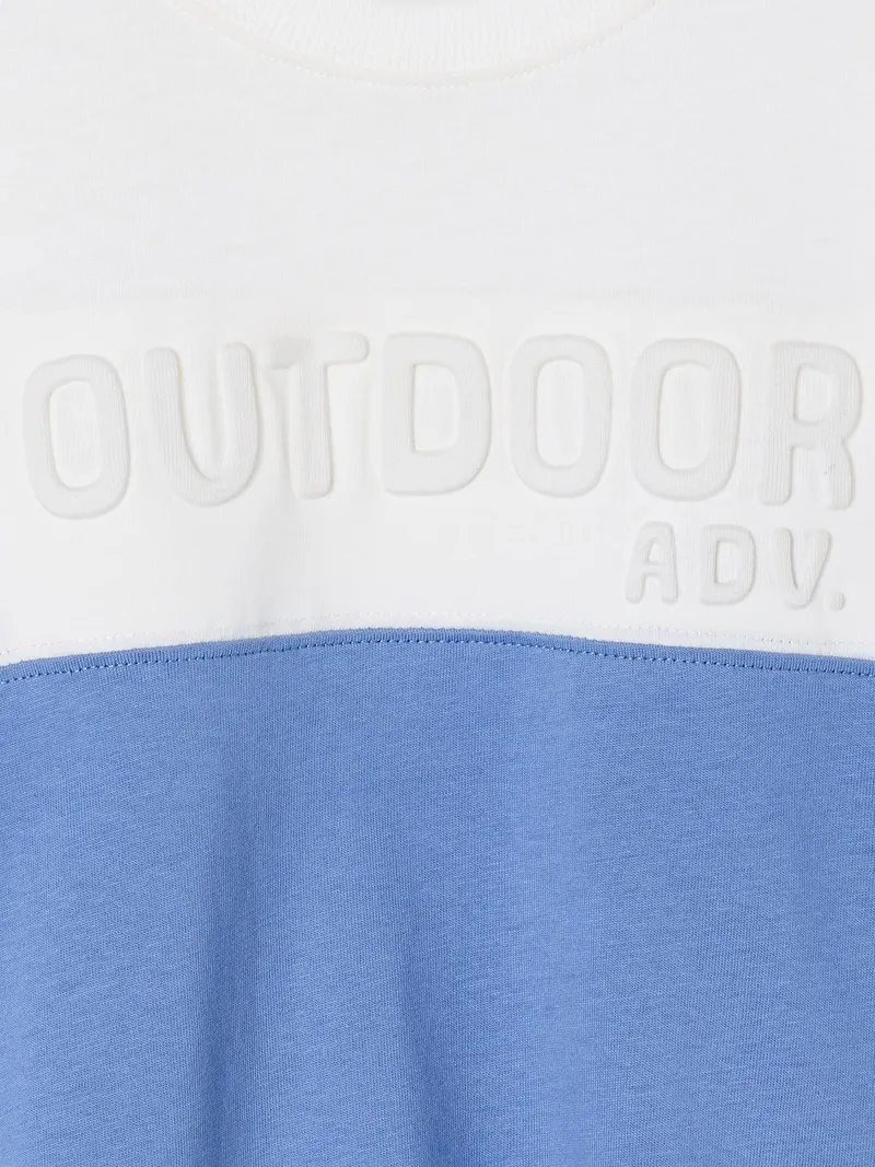 Vertbaudet Jungen Shirt in Colorblock-Design, Blau, – Produktbild 3 von 3