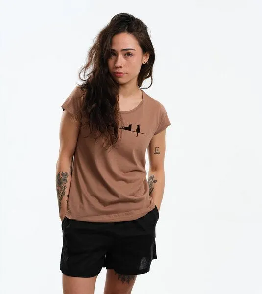 Gary Mash GARY MASH Shirt Asheville Katzen aus Modal®-Mix, Braun, – Produktbild 1 von 4