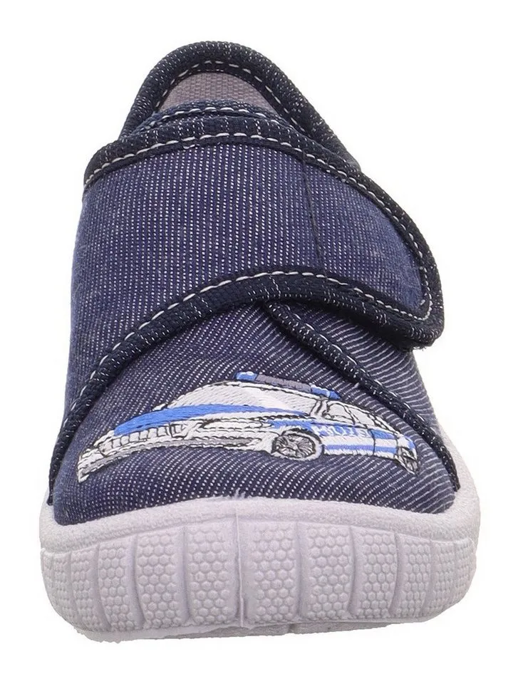 Superfit Superfit BILL, WMS: mittel Hausschuh Kindergartenschuh mit Klettverschluss, Größenschablone zum Download, Blau, – Produktbild 5 von 5